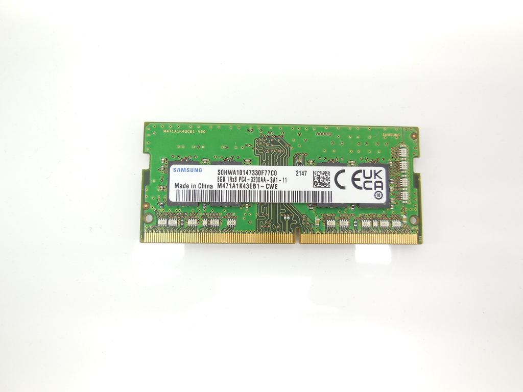 Оперативная память SO-DIMM DDR4 Samsung (M471A1K43EB1-CWE) 8 Gb PC4-25600 - Pic n 310036