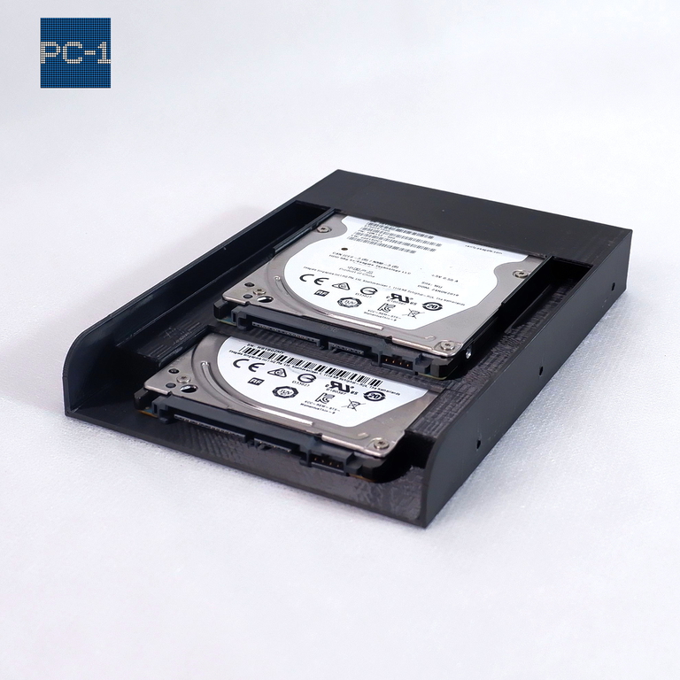 Кронштейн для двух жестких дисков 2.5" в отсек 3.5" HDD или SSD корзина съёмная в корпус ПК. Кабели SATA и винты в комплекте. - Pic n 310161