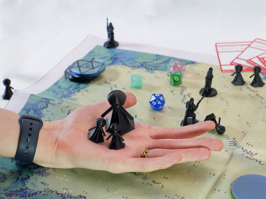 12 шт. DnD Gook Black Dungeons &amp; Dragons игровые нумерованные Пешки для настольной игры ДнД, фишки-гуки 10+2, миниатюры для НРИ.  - Pic n 311014