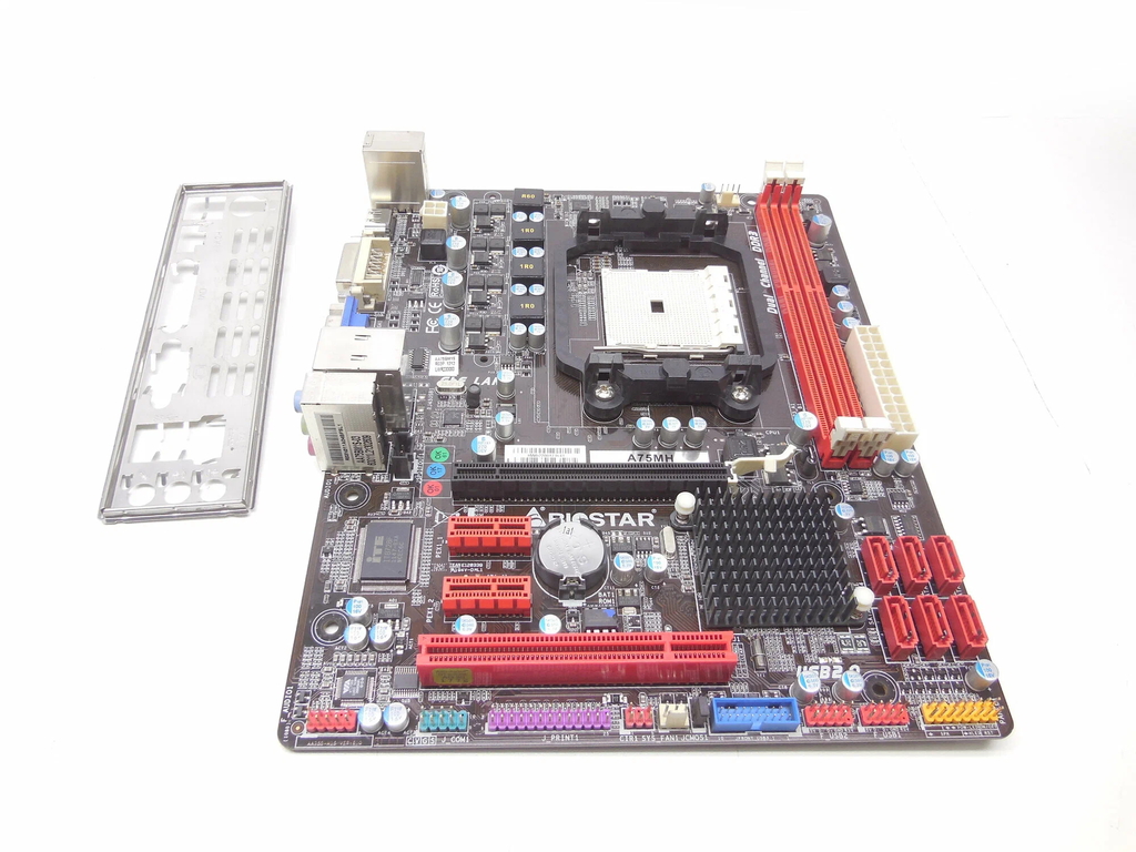 Материнская плата Socket FM1 Biostar A75MH Ver. 6.x, 1 слот 16x PCI-E, HDMI, DVI-D, D-Sub, 1 Гбит / с, RAID-контроллер, MicroATX, 2x DDR3, AMD Dual Gr - Pic n 310996