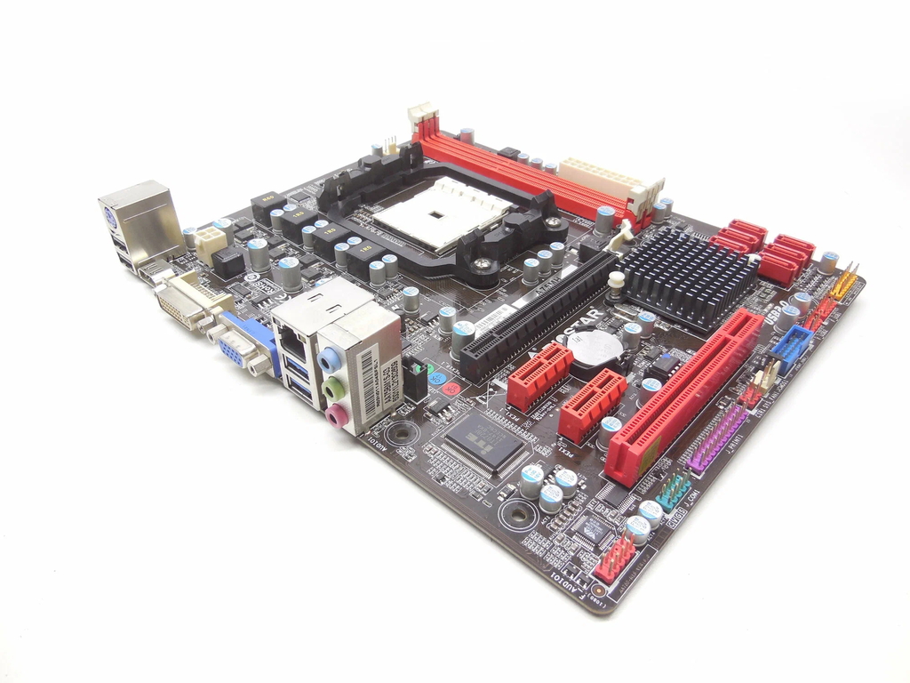 Материнская плата Socket FM1 Biostar A75MH Ver. 6.x, 1 слот 16x PCI-E, HDMI, DVI-D, D-Sub, 1 Гбит / с, RAID-контроллер, MicroATX, 2x DDR3, AMD Dual Gr - Pic n 310996