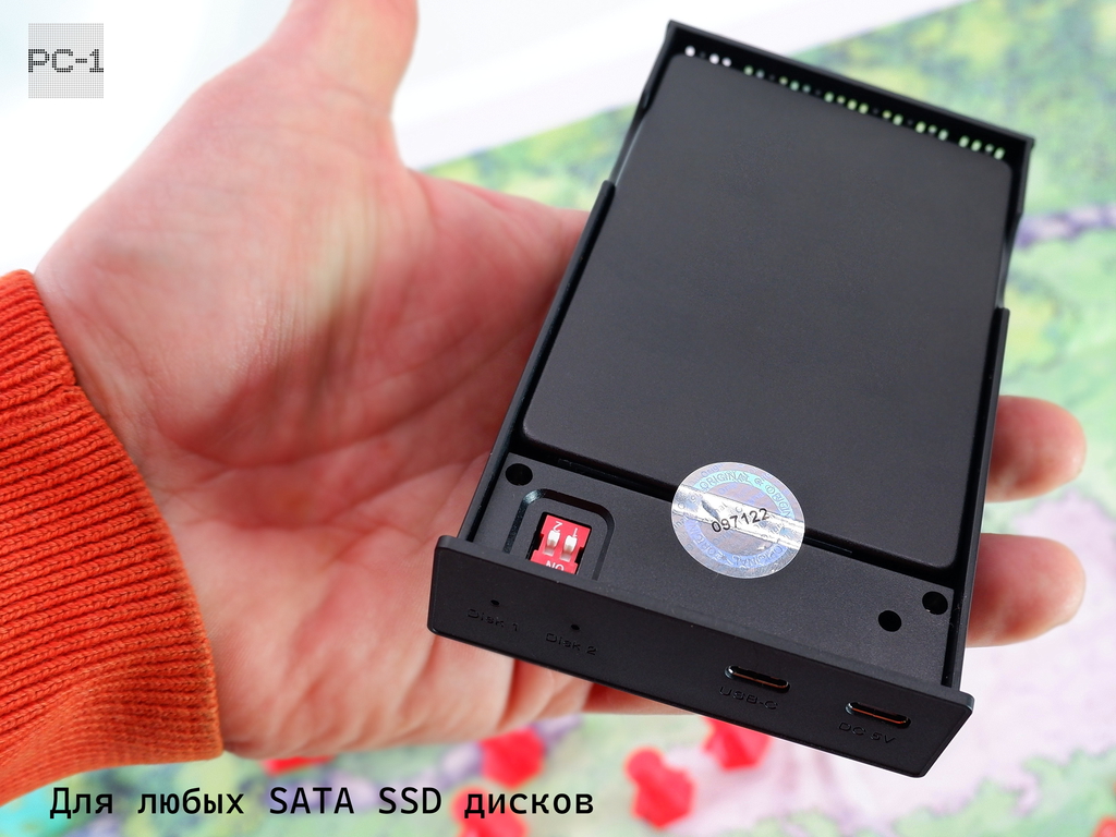 Внешний 2,5" USB-C RAID-1 «Зеркало» с двумя HDD 500GB Делает копии на два диска одновременно. Питания от USB. Все уже настроено! - Pic n 310097