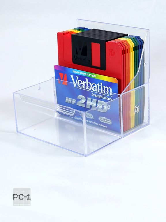 10шт. Цветные Дискеты FDD 1.44 Мб 3.5" Verbatim в пластиковом прозрачном боксе, форматированные, износостойкие. - Pic n 311028