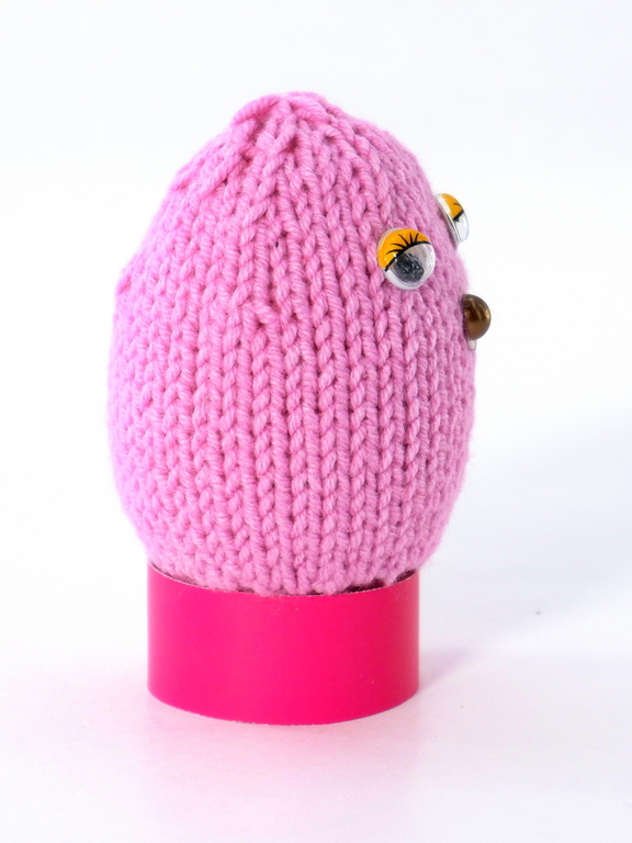 3шт. Декоративные разноцветные вязаные яйца для иголок 7см. Ручная работа, в подарочной упаковке - Pic n 311029