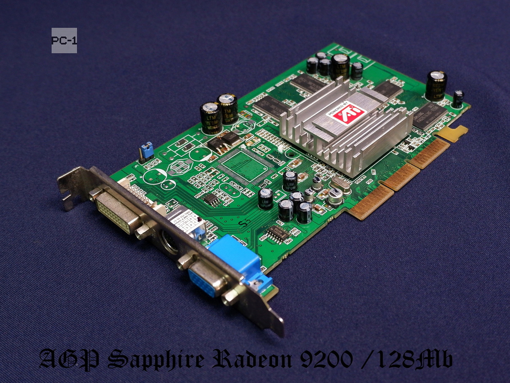 128Mb Видеокарта AGP x8 ATI Sapphire Radeon 9200 P/N 1024-9C13-05-SA 64bit DVI VGA TV-Out Silent - Pic n 252243