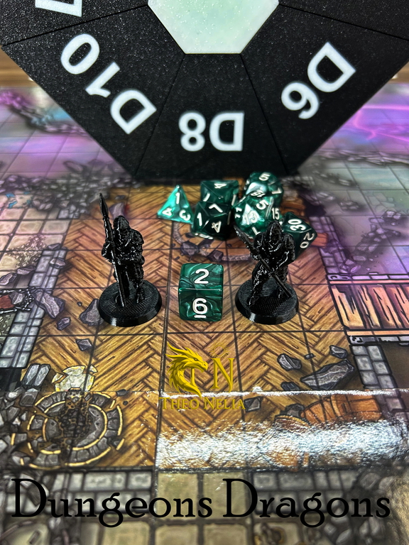 14шт Дайсы для НРИ «DnD D Emerald». Подземелья и драконы игральные кости 7+7. Кубики для ДнД изумрудные, атрибуты мастера ДнД. - Pic n 311048