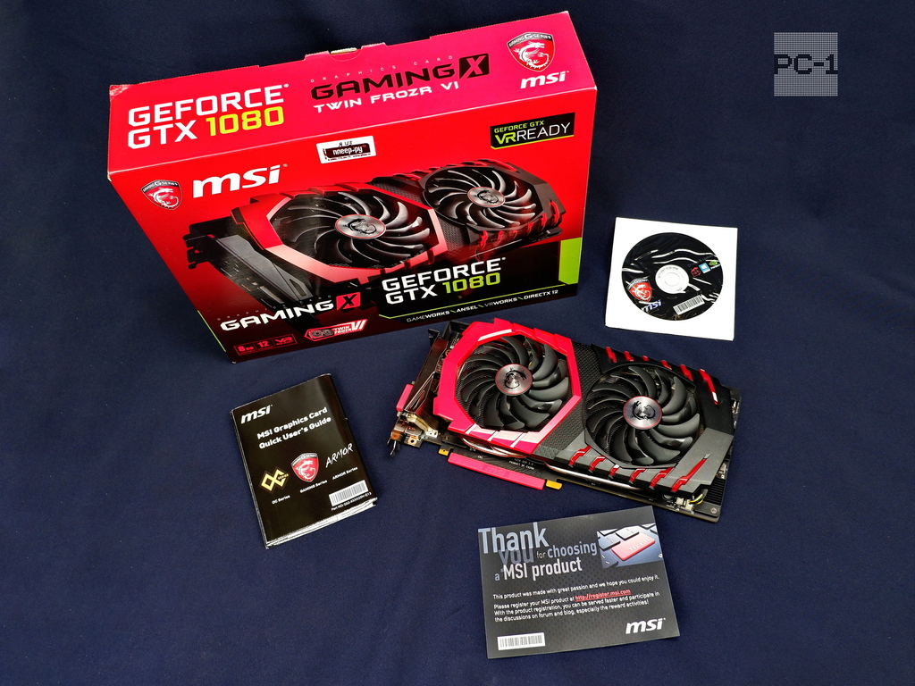 Игровая Видеокарта MSI GeForce GTX 1080 Gaming X 8GB GDDR5X 7680x4320 с подсветкой, Adaptive V-Sync 912-v336-001 - Pic n 311050