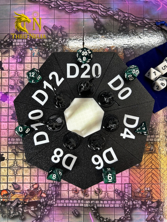 19x19x5см Дайсбокс для костей DnD «Артефакт мастера». Шкатулка Подземелья и драконы 8 секций. Атрибуты мастера ДнД коробка для хранения дайсов. - Pic n 311054