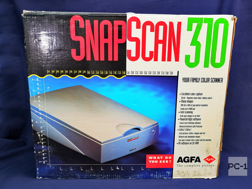 Раритет Сканер A4 AGFA SnapScan 310 MAC Version планшетный A4 CCD, 300 dpi, SCSI p/n:44.68502.021 Мануал драйвер на CD дисках + Контроллер SCSI  - Pic n 311073