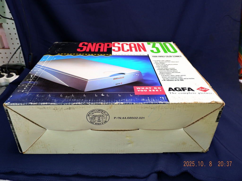 Раритет Сканер A4 AGFA SnapScan 310 MAC Version планшетный A4 CCD, 300 dpi, SCSI p/n:44.68502.021 Мануал драйвер на CD дисках + Контроллер SCSI  - Pic n 311073