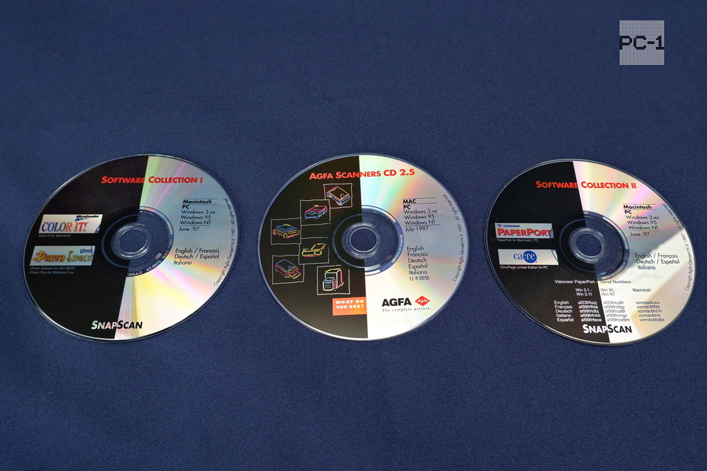 Раритет Сканер A4 AGFA SnapScan 310 MAC Version планшетный A4 CCD, 300 dpi, SCSI p/n:44.68502.021 Мануал драйвер на CD дисках + Контроллер SCSI  - Pic n 311073