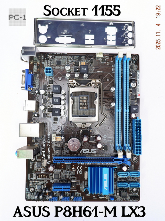 Мат. плата Socket 1155 ASUS P8H61-M LX3 Intel H61, 2xDDR3, PCI-E x16, PCI-E x1, 4xSATA, SVGA, 4xUSB, LAN, PS/2, Audio, mATX, рамка - Pic n 311023