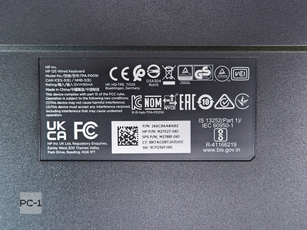 Только Итальянская раскладка!!! Механическая USB Клавиатура HP TPA-P001K IT 125 IT P/N 266C9AA#ABZ M27527-061 M27881-061 BKTAC0BTJH3UOC - Pic n 311081