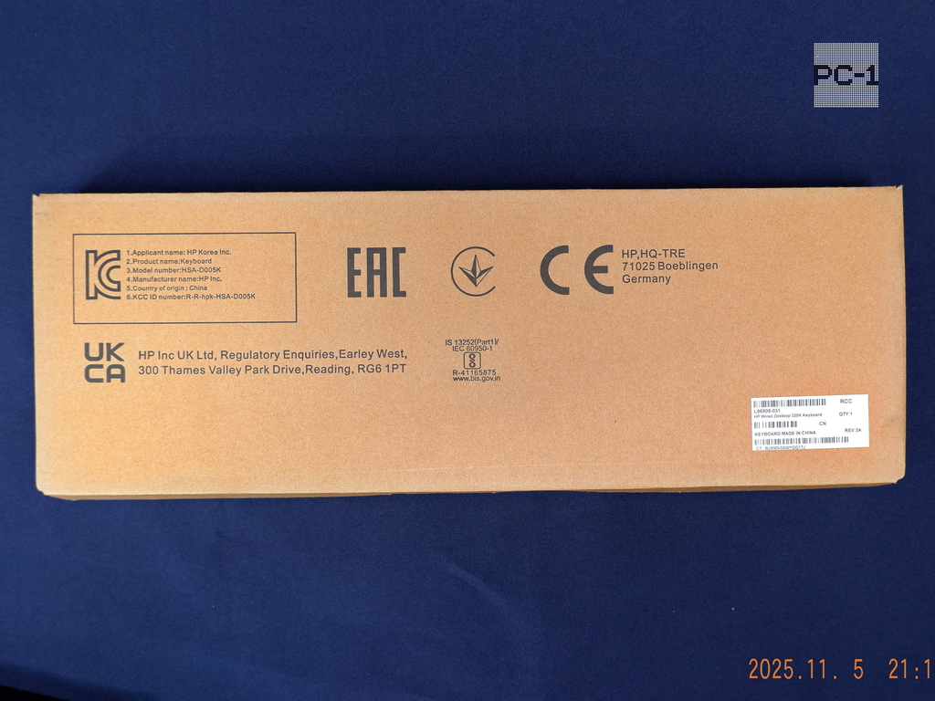 Только Английская раскладка!!! Механическая USB Клавиатура HP Wired Desktop 320K HSA-P010K / TPA-D0032K P/N L96909-031 CN L95712-031  - Pic n 311082