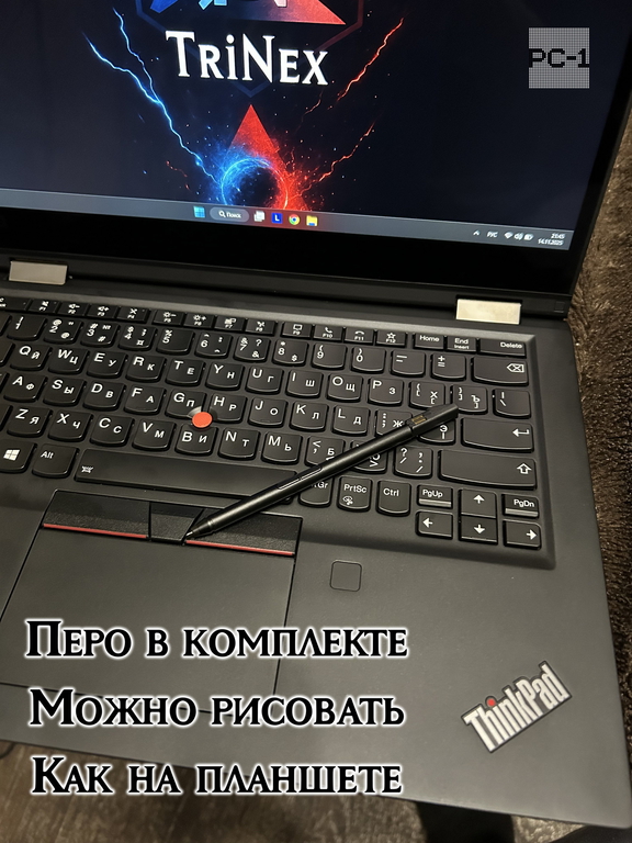Ноутбук 13.3" Трансформер Lenovo ThinkPad X13 Yoga Gen.1 с сенсорный экраном вращающимся на 360 градусов i5-10310U, Intel Graphics, 16GB, 256GB  - Pic n 311084