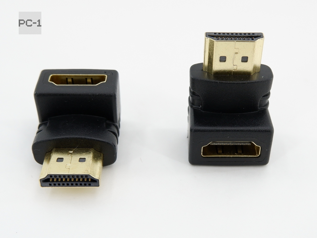 Угловой адаптер Down HDMI to HDMI угловой поворот 90 градусов вниз переходник штекер-гнездо. Для установки аппаратуры близко к стене для кабеля HDMI  - Pic n 57541