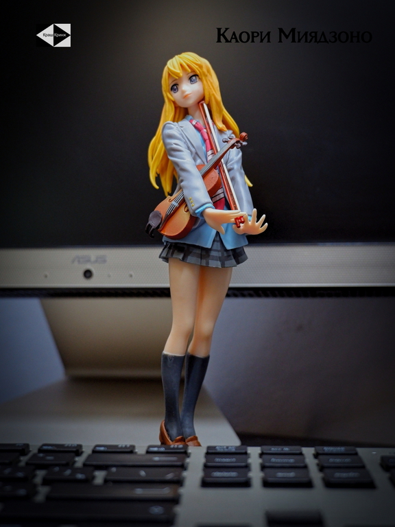 Ну вот, опять плакать... 20см Фигурка в ПК Каори Миядзоно с скрипкой Твоя апрельская ложь. Качественная + подарок Your Lie in April - Pic n 311118