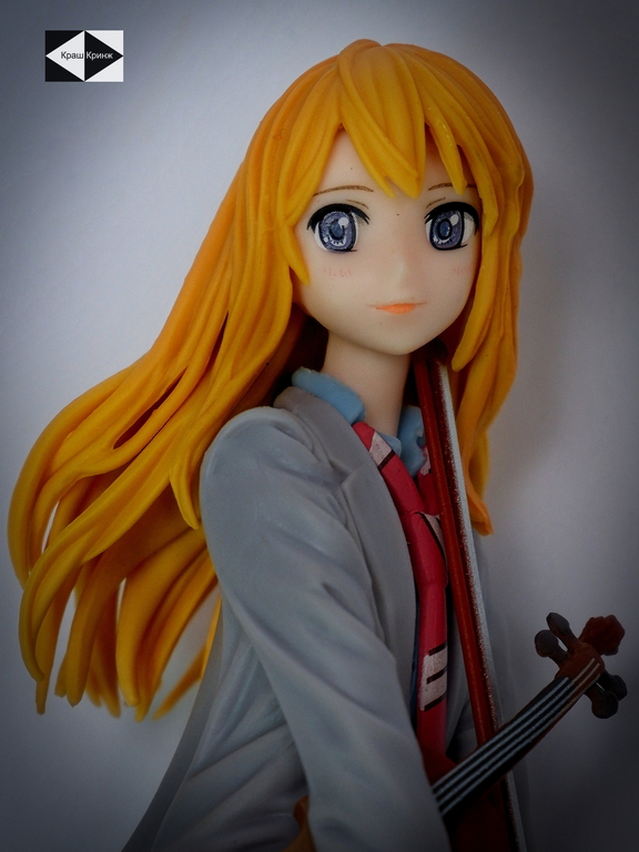 Ну вот, опять плакать... 20см Фигурка в ПК Каори Миядзоно с скрипкой Твоя апрельская ложь. Качественная + подарок Your Lie in April - Pic n 311118
