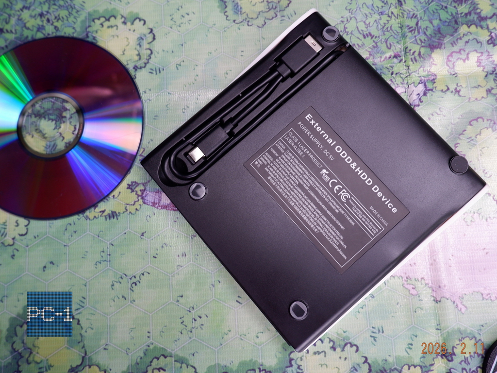 Type-C USB3.0 CD DVD +/-RW Внешний оптический привод для ПК и ноутбуков MOBILE DC5V, устройство для записи и чтения Компакт и DVD дисков. Драйвера не  - Pic n 311143