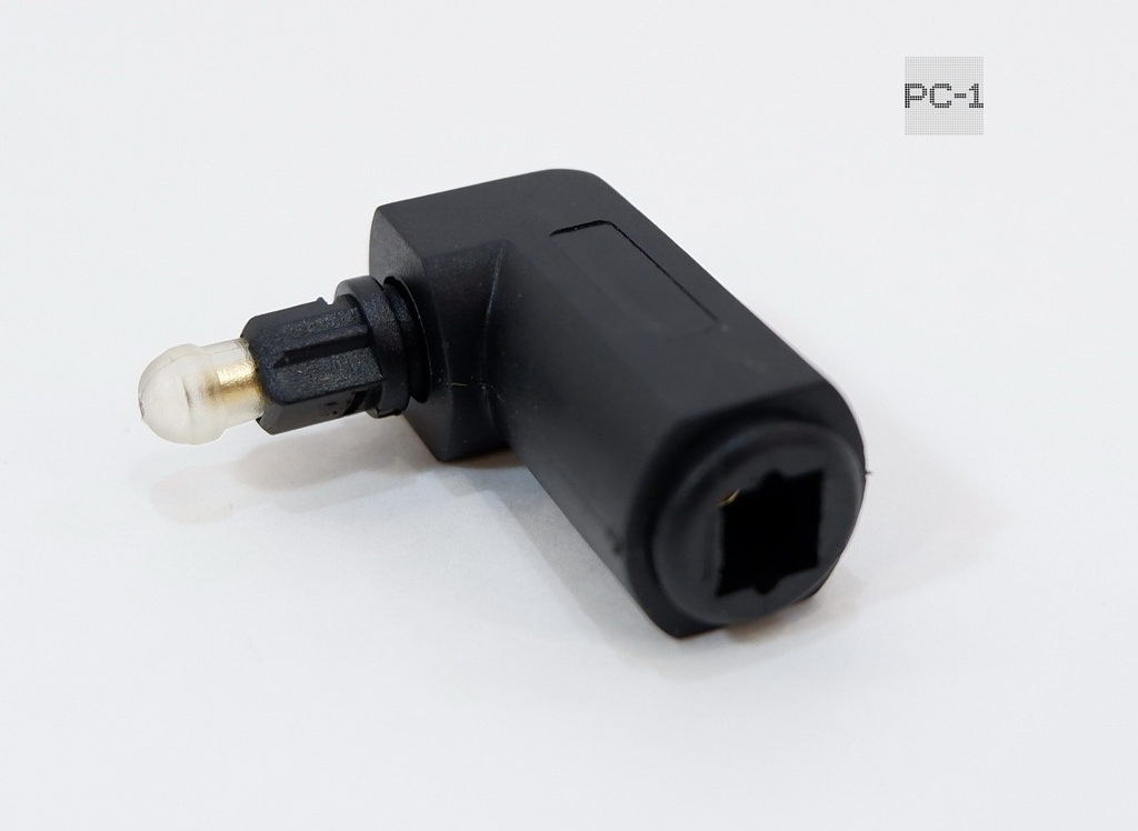 Переходник Toslink Угловой 90 Градусов оптический вход Мама, выход Папа , Toslink-M Г-образный Вращается на 360 градусов - Pic n 258299