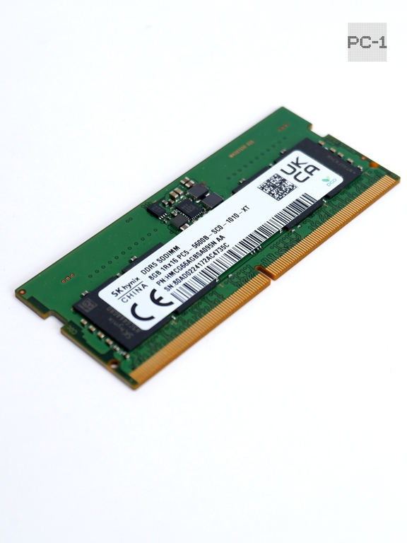Оперативная память Hynix SODIMM DDR5 8GB (1x8ГБ) HMCG66AGBSA095N 5600МГц 44800Мб/с. Тайминги: 46-46-46 питания: 1,1В контактов: 262 - Pic n 311154