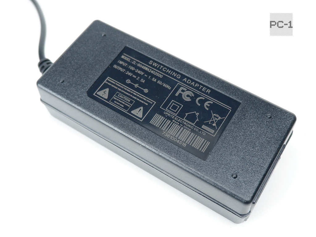 Блок питания 24V 2.5A для термопринтера этикеток ZL-D048WA2402500 Входное напряжение 100-240V 1.5A 50/60Hz. Выход 24V 2,5А,  - Pic n 311179