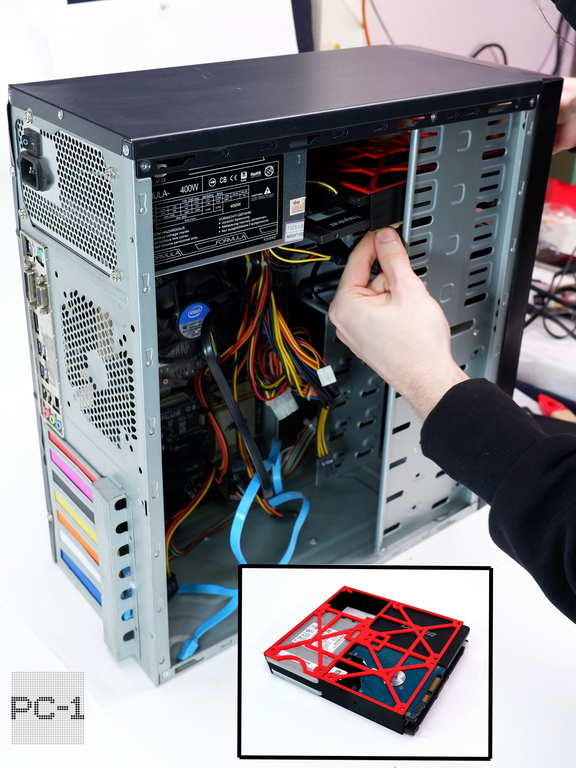 6хHard Drive Rack Mobil Rack Кронштейн внутренний в корпус ПК. Корзина съёмная для крепления 6 штук HDD или SSD жестких дисков 2.5" в отсек 5.25 - Pic n 311192