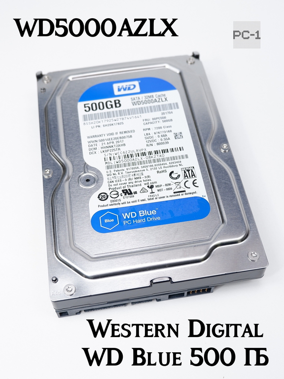 Жесткий диск Western Digital WD Blue 500 ГБ WD5000AZLX SATA-III 6Gb/s, буфер 32 Мб, 7200 rpm, WD5000AZLX - Pic n 283236