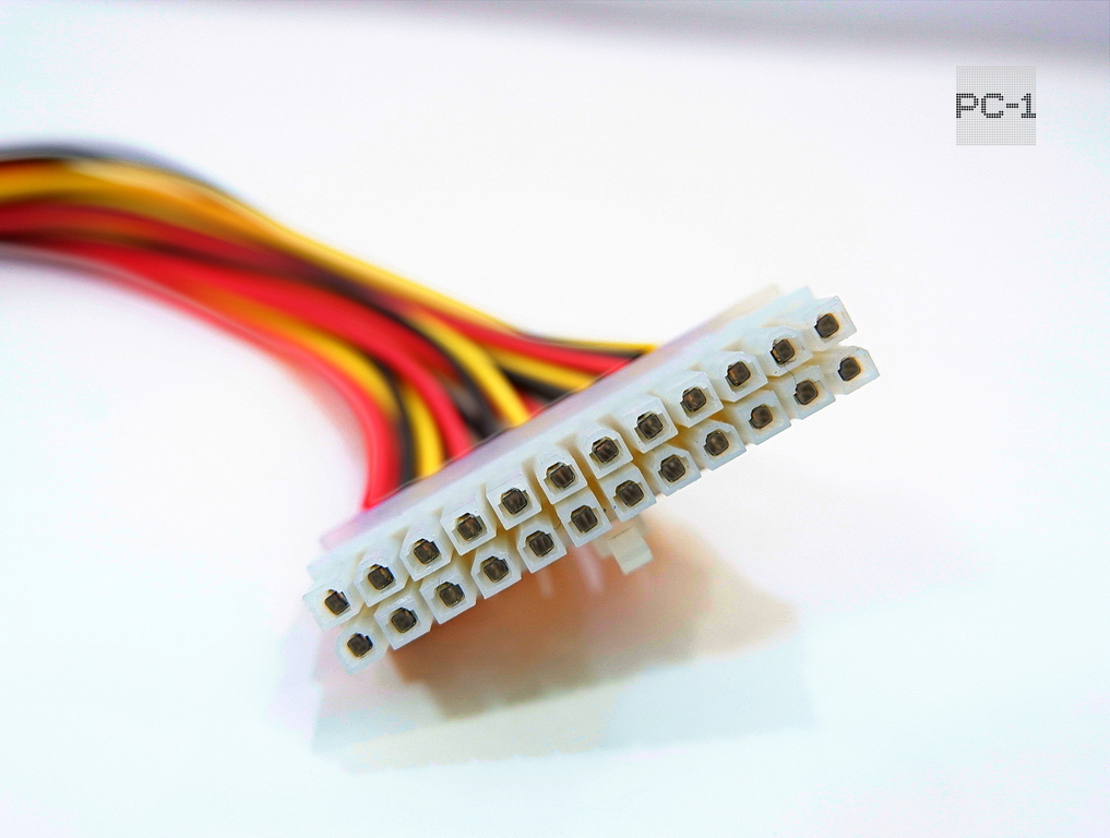 25см Удлинитель кабеля питания от блока питания ATX до материнской платы 24-pin Male to Female. Длины хватит, чтобы аккуратно уложить кабель.  - Pic n 125126