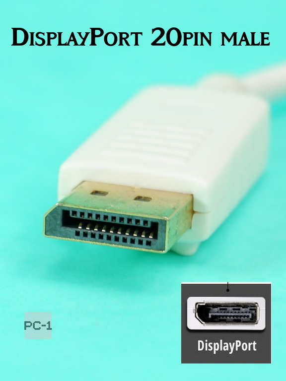 L-Pro 20cm Видео адаптер miniDP-DP Двунаправленный кабель DisplayPort 20pin male на MiniDisplayPort20pin male и обратно до 3.2Гбит/сек - Pic n 296293