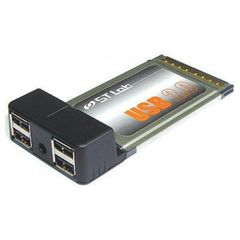 Контроллер USB2.0 на ExpressCard STLab C-310. Адаптер для подключения внешних устройств к ноутбуку