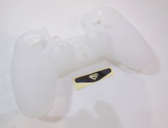 Силиконовый защитный чехол на геймпад PS4 Белый - Pic n 278205