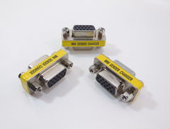 Переходник VGA F — VGA F HD15 HPDB15. Для удлинения стандартных кабелей VGA Female to Female