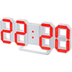 Perfeo LED часы-будильник “LUMINOUS”, черный корпус / красная подсветка (PF-663)