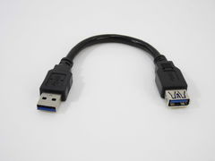 Удлинитель USB3.0 Am-Af black — 0.15 метра чёрный