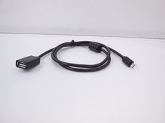 Кабель Atcom USB — microUSB OTG AT6028, 0.8 м, черный