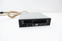 Картридер 3.5" черный + USB + Audio  - Pic n 286959