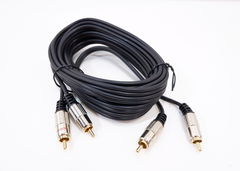 Аудио-видео кабель 2RCA тюльпан 2x2 штекера