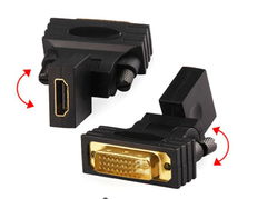 Поворотный угловой адаптер DVI 25-m — HDMI-f - Pic n 291725