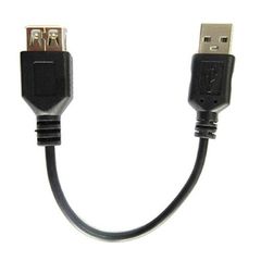 Удлинитель USB 2.0 Am-Af black 15cm