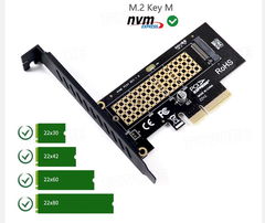 Адаптер M.2 NVMe на PCI-E x4 2230, 2242, 2260 2280