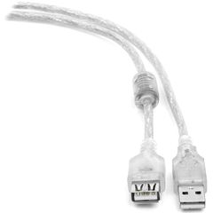 Удлинитель прозрачный USB2.0 Am-Af феррит 3метра - Pic n 296349