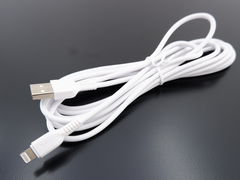 Кабель USB- Lightning 2.4А, 3 метра, Белый  - Pic n 297800