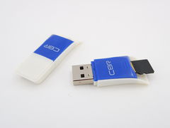 USB Картридер Blue TF-microSD, SD-MMC, MS, M2