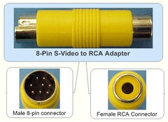 Переходник 8PIN S-video to RCA(F) S-Video на 1RCA  - Pic n 252643