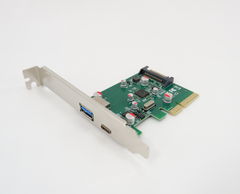 Контроллер USB Gembird SPCR-02 в PCI-E Type-C и Type-A