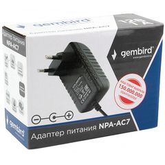 Адаптер 220В на 12В Gembird NPA-AC7 1А штекер 5,5х2,5мм