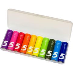 Батарейки алкалиновые ZMI Rainbow Colors ZI5 тип AA Разноцветные, 10шт. с кейсом