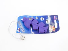USB-концентратор Рыбка, разъемов: 4 USB-порта цвет- синий