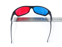 3D стерео очки анаглифные пластиковые для двоих, в подарочной коробке 15х10х5см, комплект очки 2 шт. - Pic n 307589